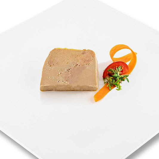 Bloc de Foie gras d'oie en morceaux, en forme de trapèze, semi-conservé, Rougié, 180 g