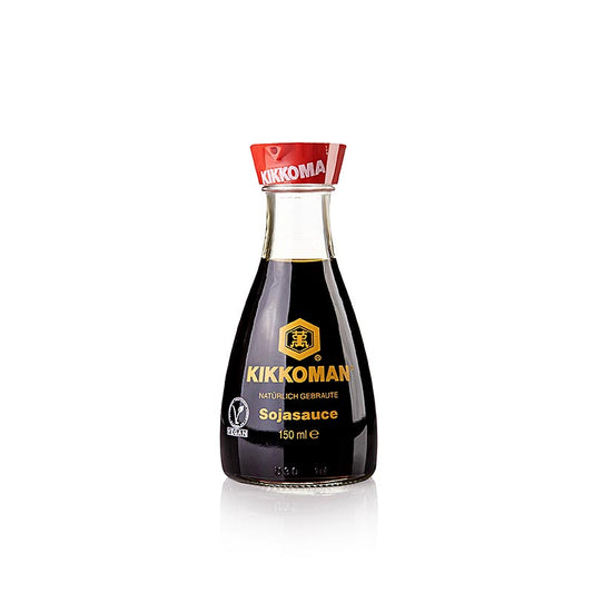 Salsa di soia - Shoyu, Kikkoman, bottiglia da tavola con beccuccio, Giappone, 150 ml