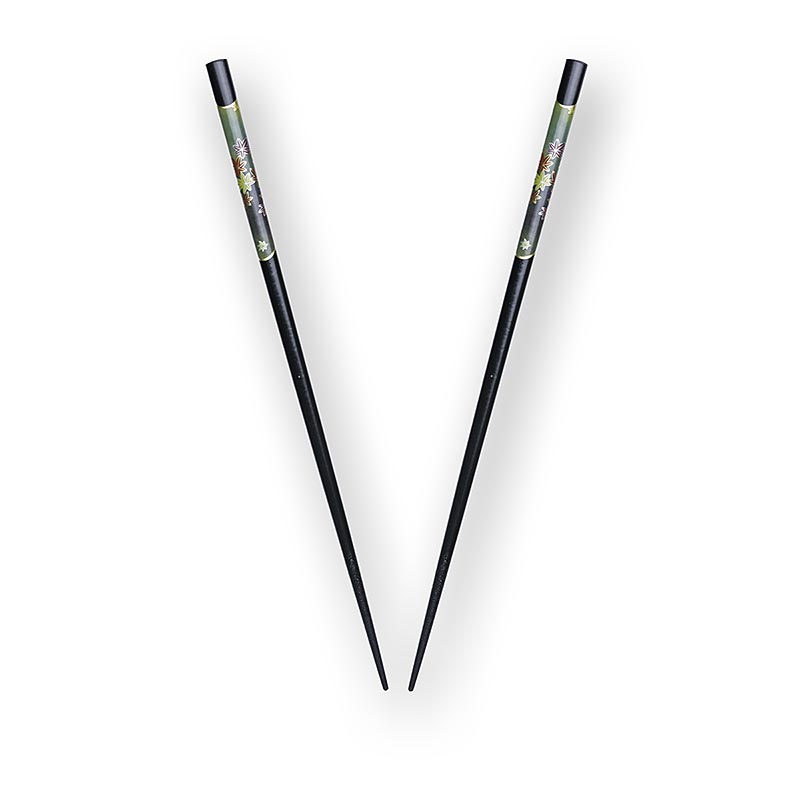 Bâtonnets à sushi, laqués noir, avec décor noble, 1 pc