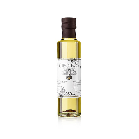 CIBO BOS Huile d'olive vierge aromatisée à la truffe blanche (huile de truffe), 250 ml