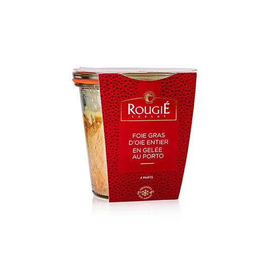 Gänsestopfleber - Entier, in Portweingelée, 100% Foie Gras, Halbkonserve, Rougié, 180 g