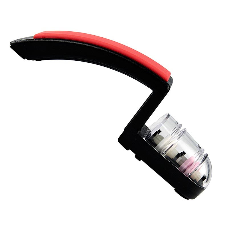 Mino Sharp affilacoltelli universale/pietra in ceramica, rosso-nero, piccolo, 220/BR, 1 pz.