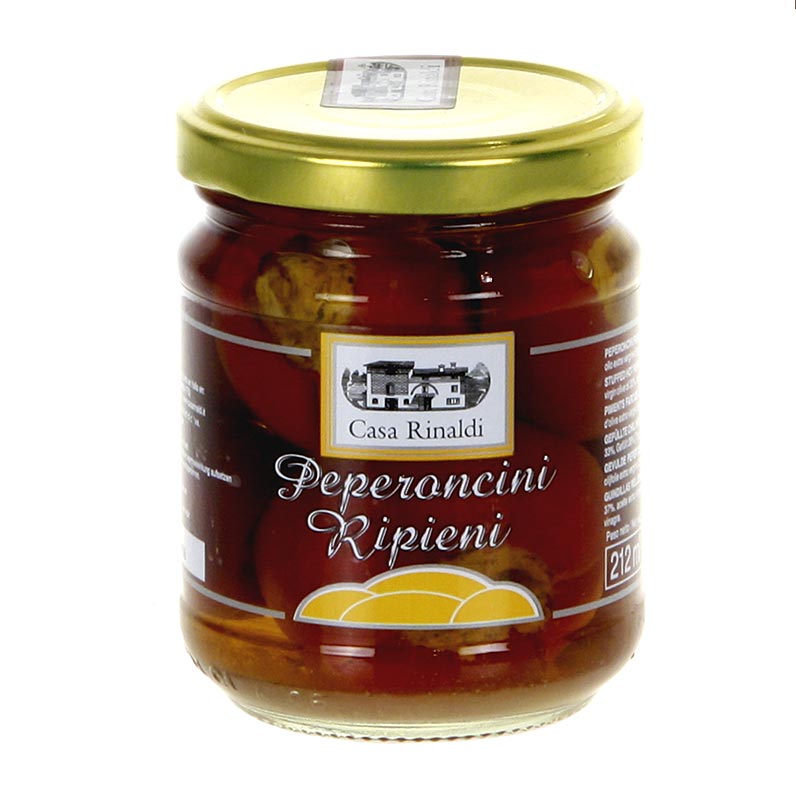 Poivrons farcis marinés, poivrons cerises à la crème de thon, Casa Rinaldi, 190 g