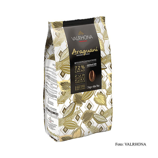 Valrhona Araguani "Grand Cru", copertura fondente, callets, 72% Cacao, Venezuela, 3 kg