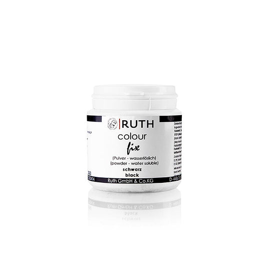 Colorante alimentare in polvere, nero, solubile in acqua, 9112, Ruth, 50 g