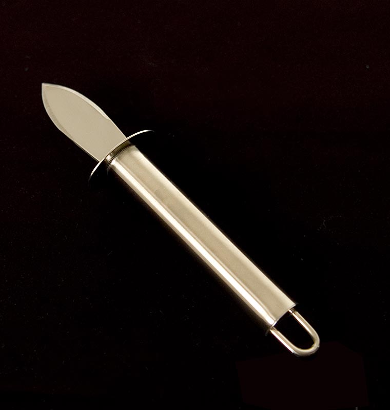 Couteau à huîtres, avec manche en acier inoxydable + protection des doigts, lame courte, 18cm de long, 1 pc