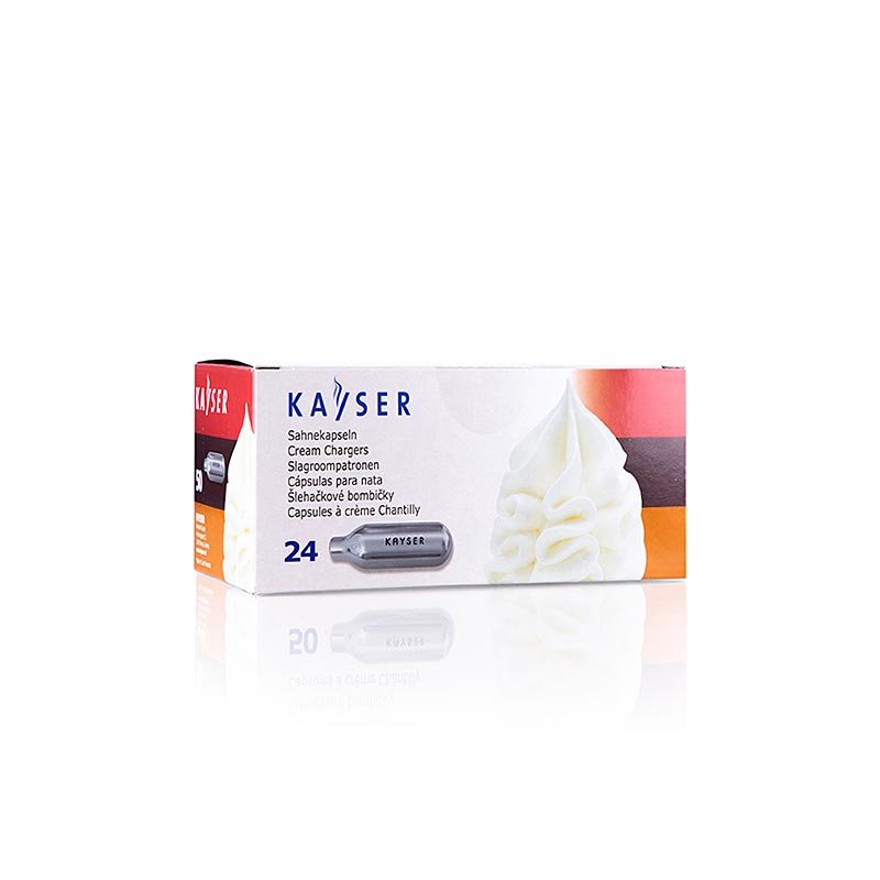 Einweg Sahnekapseln, für alle üblichen Systeme, Kayser, 24 St | Non Food / Hardware / Grillzubehör | thungourmet