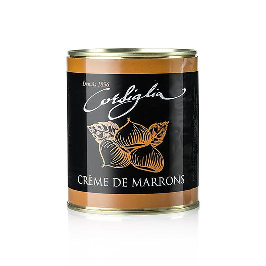 CORSIGLIA - Crème de marrons, marrons confits et vanille, onctueuse et sucrée ( Boîte jaune), Facor, 1 kg