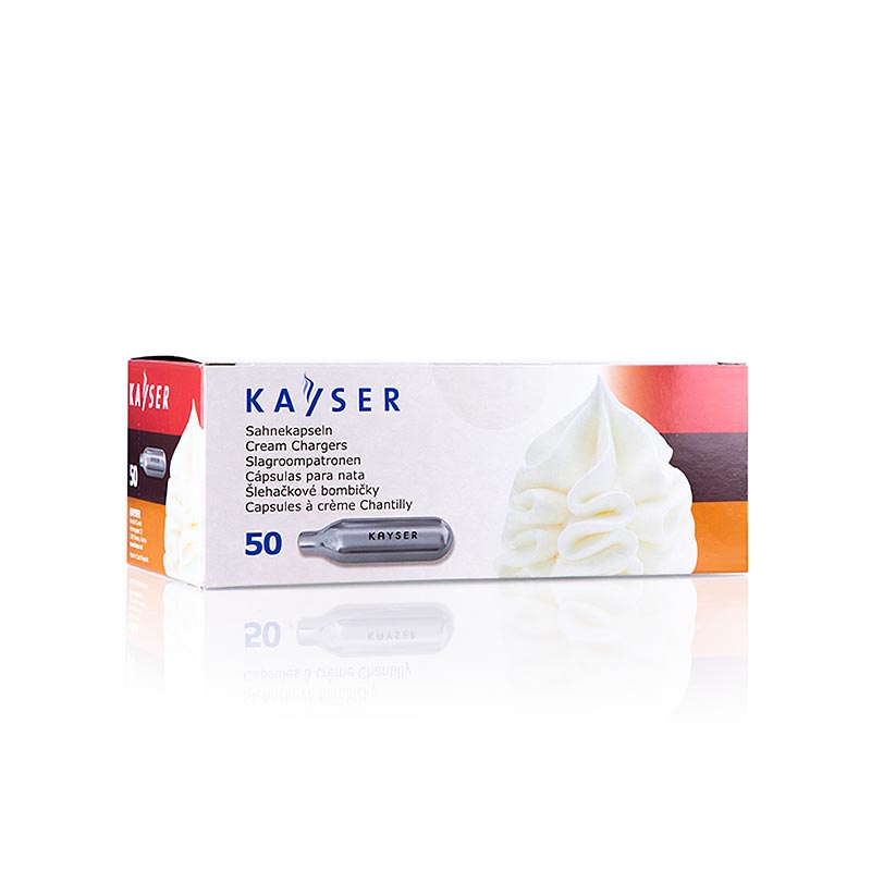 Einweg Sahnekapseln, für alle üblichen Systeme, Kayser, 50 St | Non Food / Hardware / Grillzubehör | thungourmet