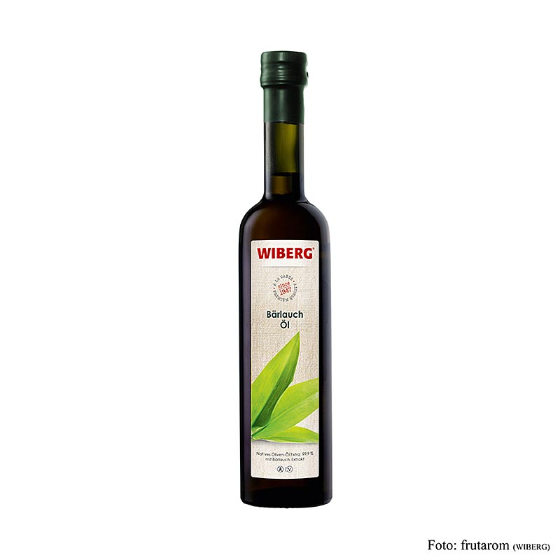 Huile d'ail des bois Wiberg, pressée à froid, Huile d'olive vierge à l'extrait d'ail des bois, 500 ml