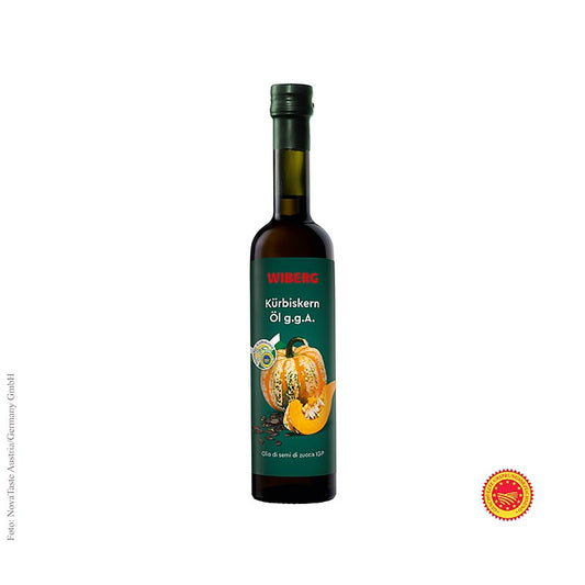 Huile de pépins de courge styrienne Wiberg, IGP, 100 % pureté variétale, 500 ml