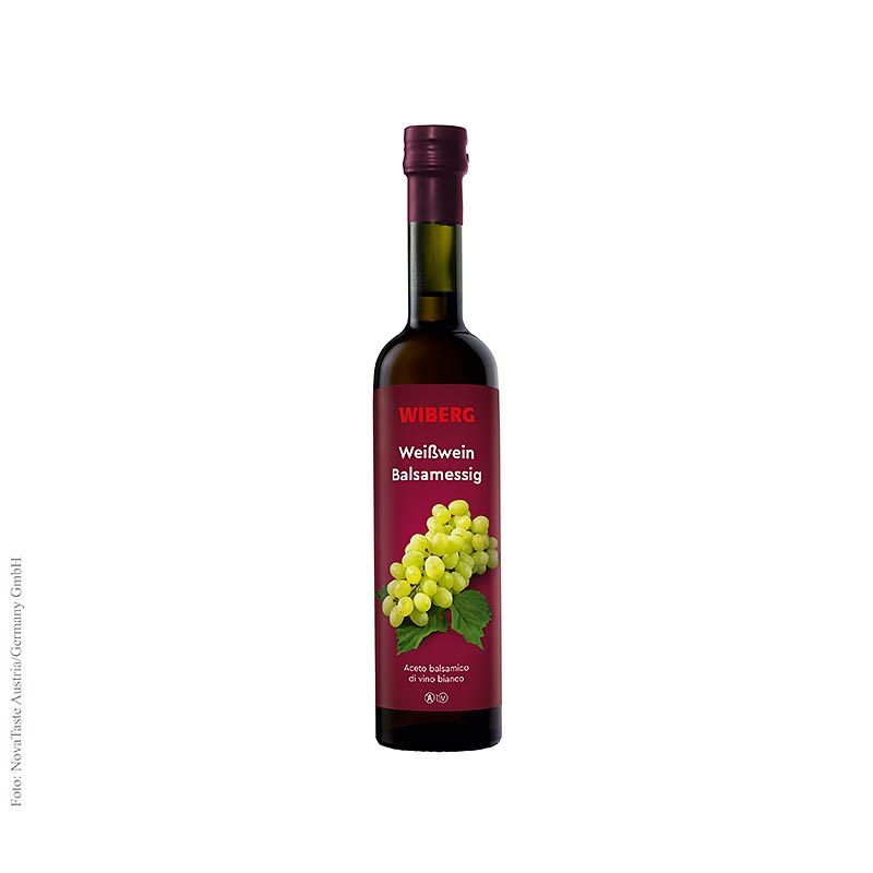 Wiberg Vinaigre balsamique de vin blanc, 6% d'acidité, 500 ml
