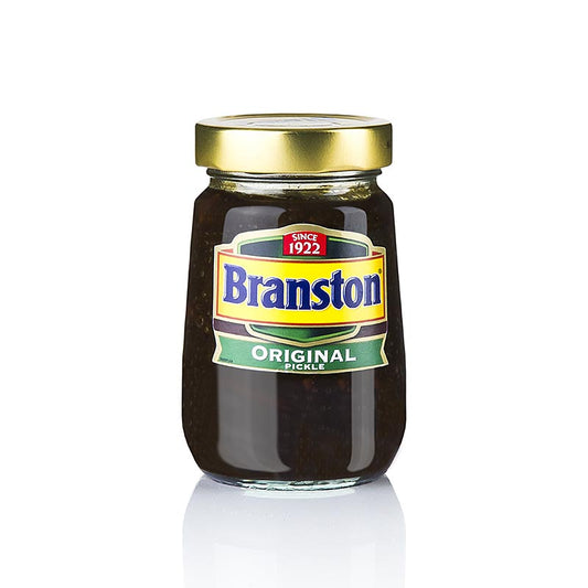 Branston Pickle, Gemüse- und Gewürz-Relish, süß-sauer, 360 g