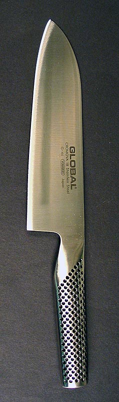 Global G-46 Couteau Santoku, pour légumes, poisson & viande, pointu à l'avant, 18cm, 1 pc