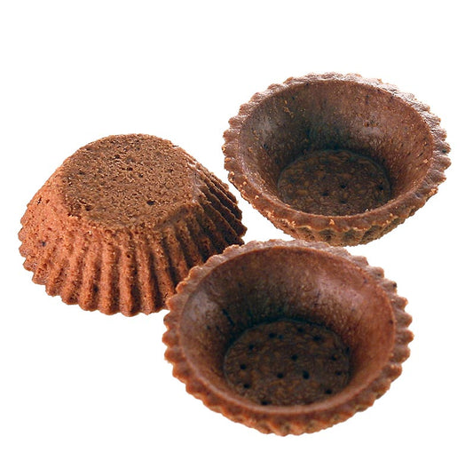 HUG - Tartelettes à dessert, rondes, ø 6 cm, H 2 cm, pâte sablée au chocolat, 2,98 kg, 210 pièces