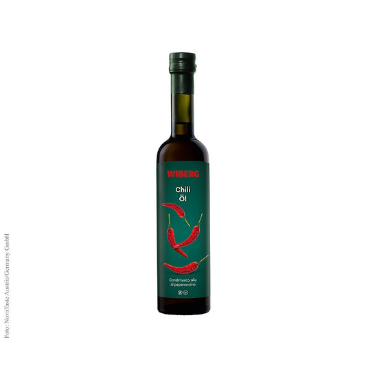 Wiberg Chiliöl, kaltgepresst, Natives Olivenöl Extra mit Chili Aroma, 500 ml