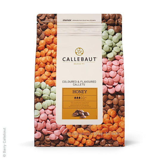 Callebaut - Chocolat au lait, au Miel, callets, 32,8 % Cacao, 2,5 kg