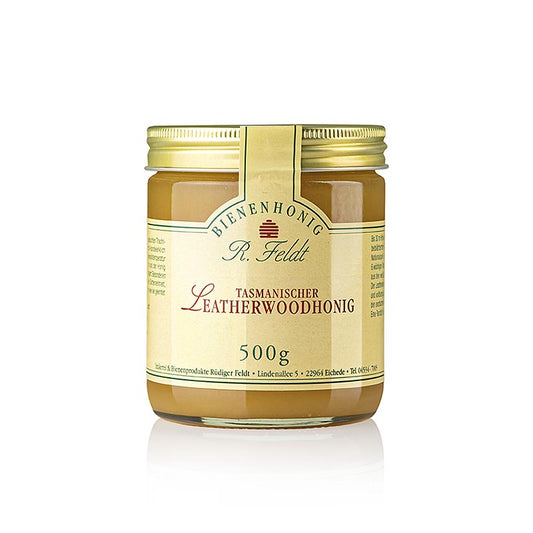 Imkerei Feldt - Leatherwood-Honig, Tasmanien, braun, flüssig - cremig, aromatisch, exotisch, 500 g