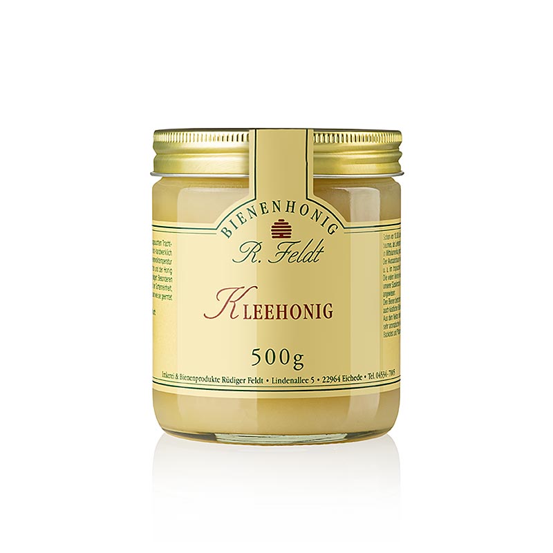 Apiculture Feldt -Miel, blanc, onctueux, doux et délicat, avec un subtil arôme de cannelle, 500 g