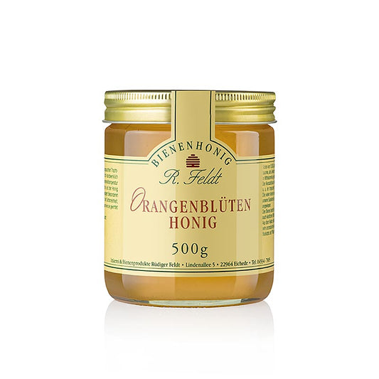 Imkerei Feldt - Orangenblüten-Honig, goldfarben, flüssig, lieblich, 500 g