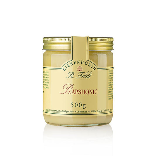 Imkerei Feldt - Raps-Honig, weiß, cremig, feinblumig, mild, 500 g