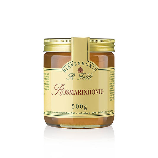 Imkerei Feldt - Rosmarin-Honig, flüssig, zartes blumiges Aroma, 500 g