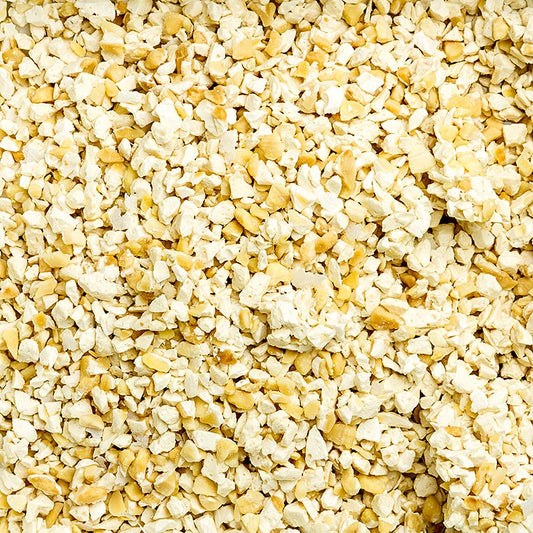 Torrone francese, marrone chiaro, grattugiato grossolanamente, 2-4 mm, da Montelimar, 1 kg