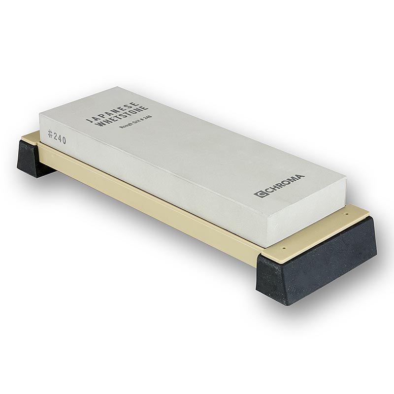 Chroma ST - 240 Schleifstein, Körnung 240, mit Halterung, 210x75x23mm, 1 St | Messer & Messer - Zubehör | thungourmet