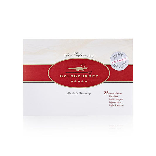 Eytzinger - Argento - Foglietti di foglia d'argento, 80 x 80 mm, E174, 25 fogli