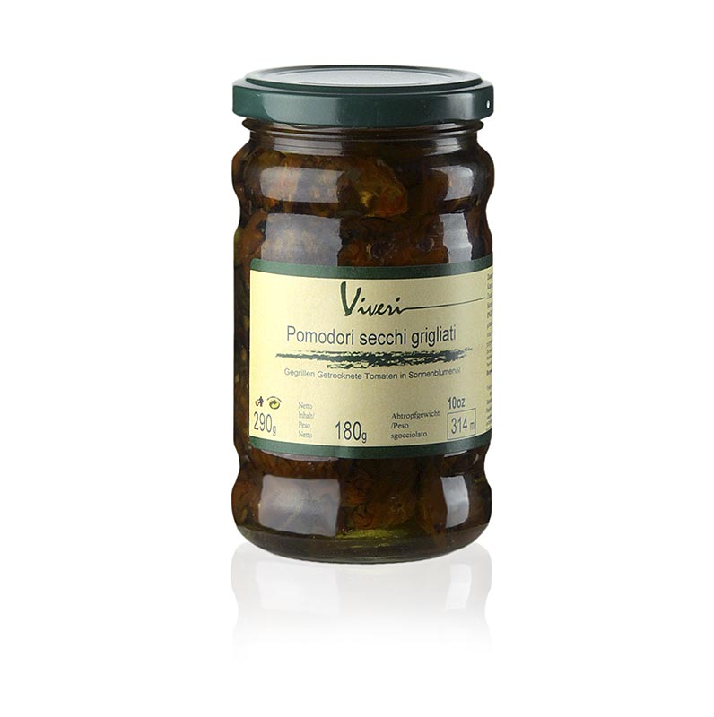 Viveri - Pomodori secchi grigliati sott'olio, con Capperi  olive, 290 g