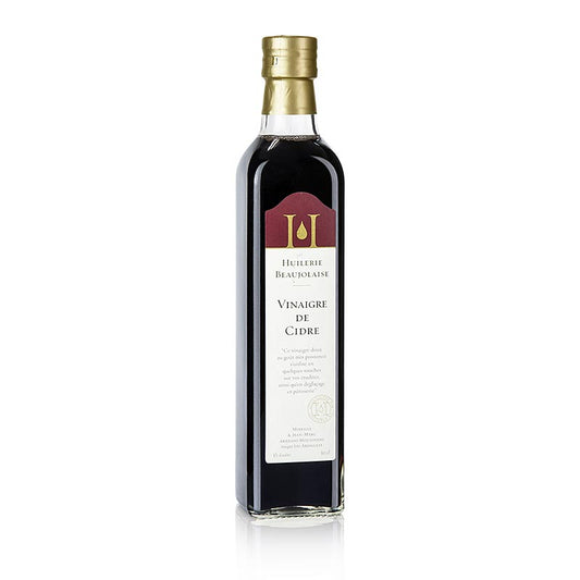 Vinaigre de cidre de pomme, 5% d'acidité, Huilerie Beaujolaise - Mireille et Jean-Marc, 500 ml