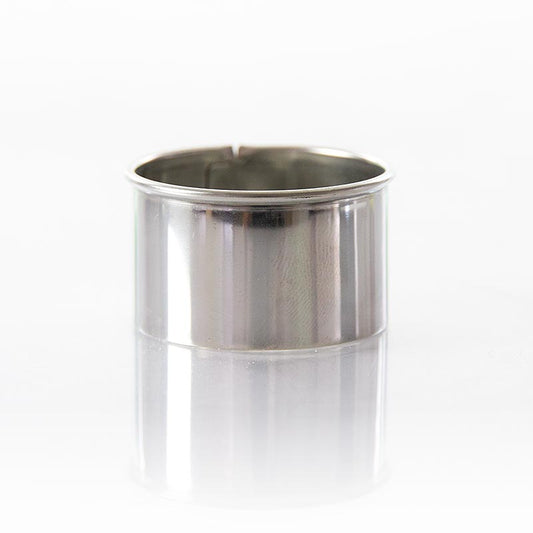Städter - Stampino ad anello in acciaio inossidabile, liscio, ø 4 cm, altezza 2,5 cm, spessore 0,3 mm, 1 pz.