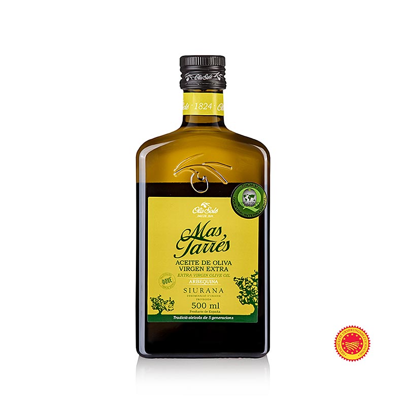 OLIS SOLE - Huile d'olive , Mas Tarrés Oliva Verde, Arbequina, AOP Siurana, 500 ml