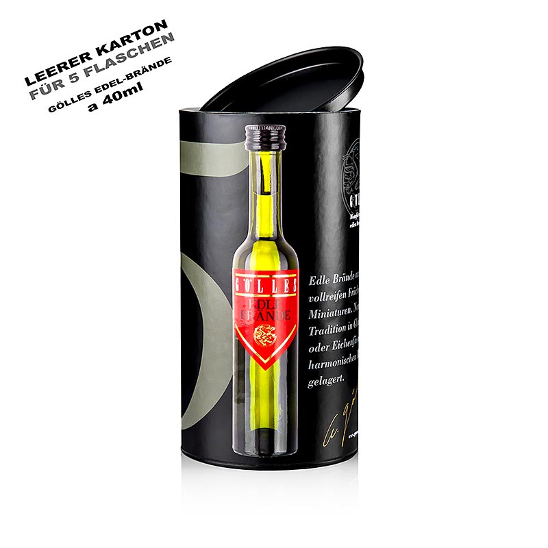 Confezione regalo da 5 pezzi per set di acquaviti in miniatura - 5 x 40 ml, senza Contenuto, Gölles, 1 pz