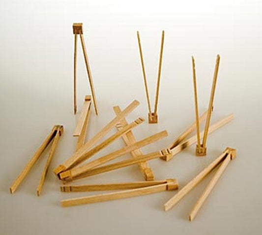 Snax pince à fingerfood (pincette), en bois de hêtre, 11,5cm, 50 pièces