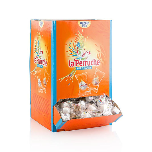 Cubes de sucre de canne brun & blanc, emballés séparément, dans un carton de présentation, 2,5 kg