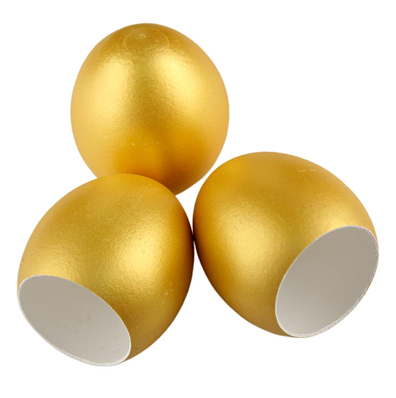 Coquilles d'oeufs vides, or, à remplir, 120 pcs