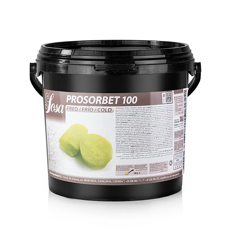Sosa - Pro Sorbet 100 freddo, stabilizzante per sorbetti, 3 kg