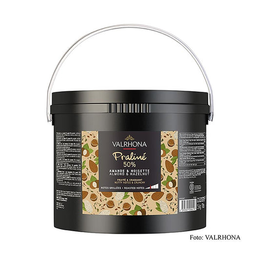 Valrhona - Pâte à praliné croustillante, 25 % de noisettes, 25 % d'amandes, notes intenses de fruits à coque, 5 kg
