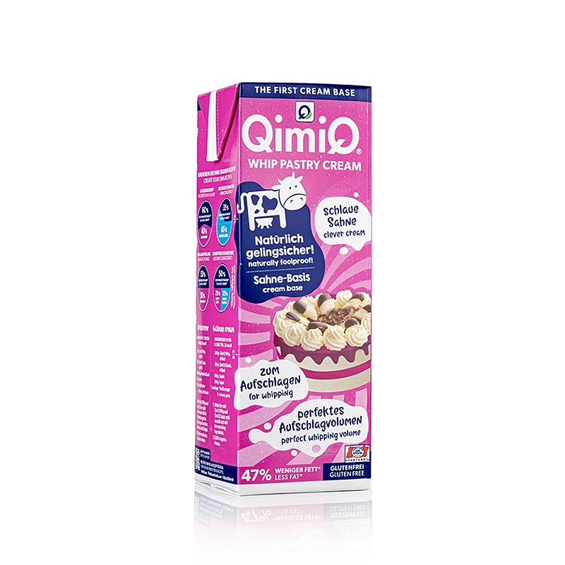 QimiQ Whip Nature, à fouetter pour préparer des crèmes sucrées et salées, 19 % Lipides, 1 kg