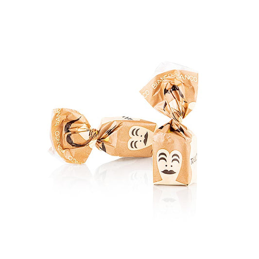 Chocolats aux truffes « trifulòt », chocolat blanc, env. 14 g (blancs), Tartuflanghe, 1 kg