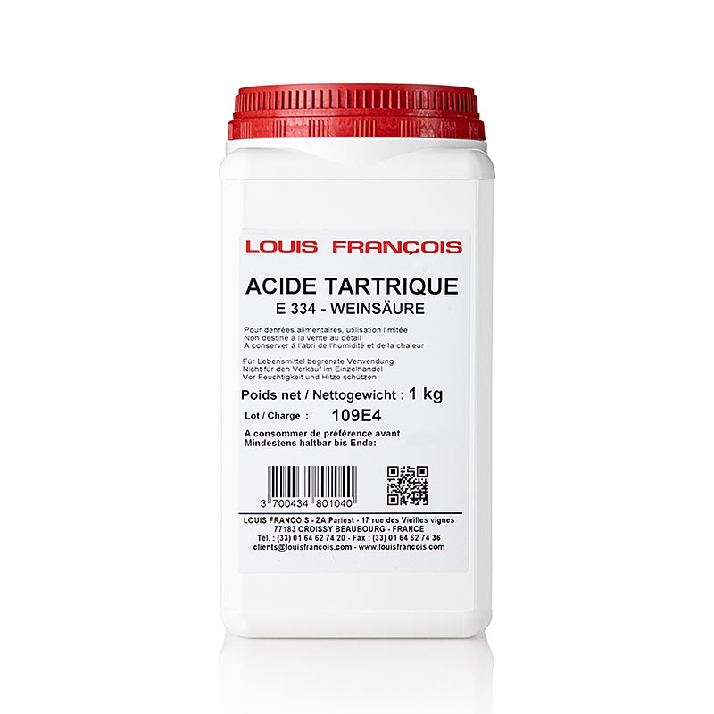 Acido tartarico in polvere, E 334, di Louis Francois, 1 kg