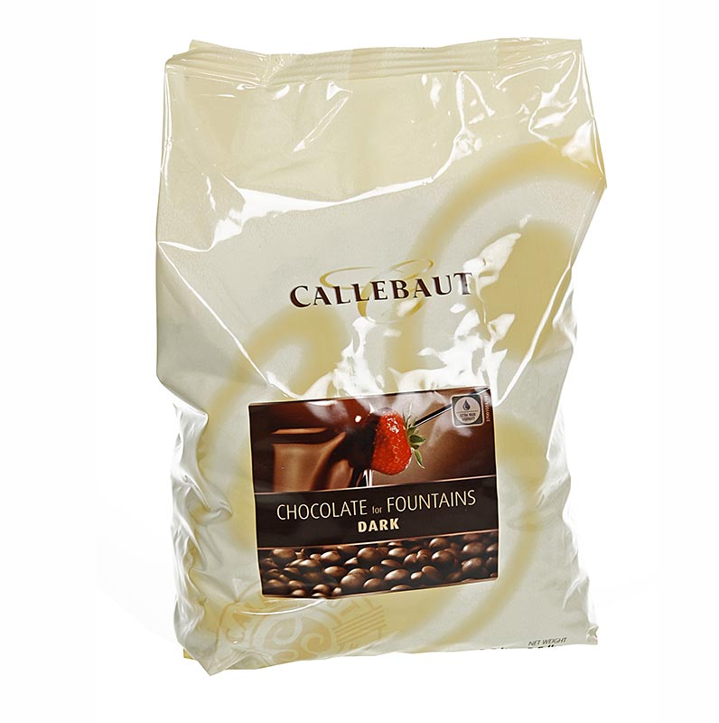 Callebaut - Chocolat noir, Callets, pour fontaines à chocolat et fondue, 56,9 % Cacao, 2,5 kg