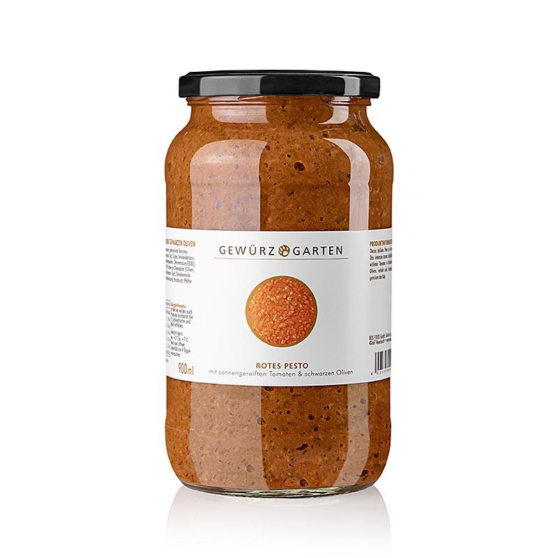 Gewürzgarten Rotes Pesto, mit sonnengereiften Tomaten und schwarzen Oliven, 900 ml