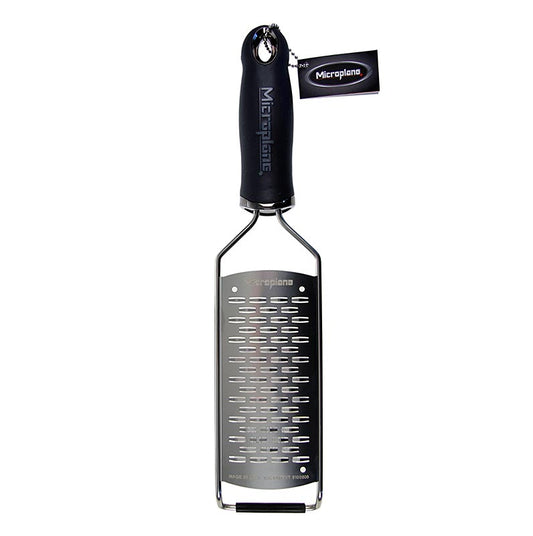 Microplane - Série Gourmet - râpe à grains moyens, manche noir/soft-touch, 1 pièce