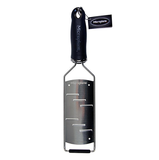 Microplane - Série Gourmet - râpe à gros grains, manche noir/soft-touch, 1 pièce