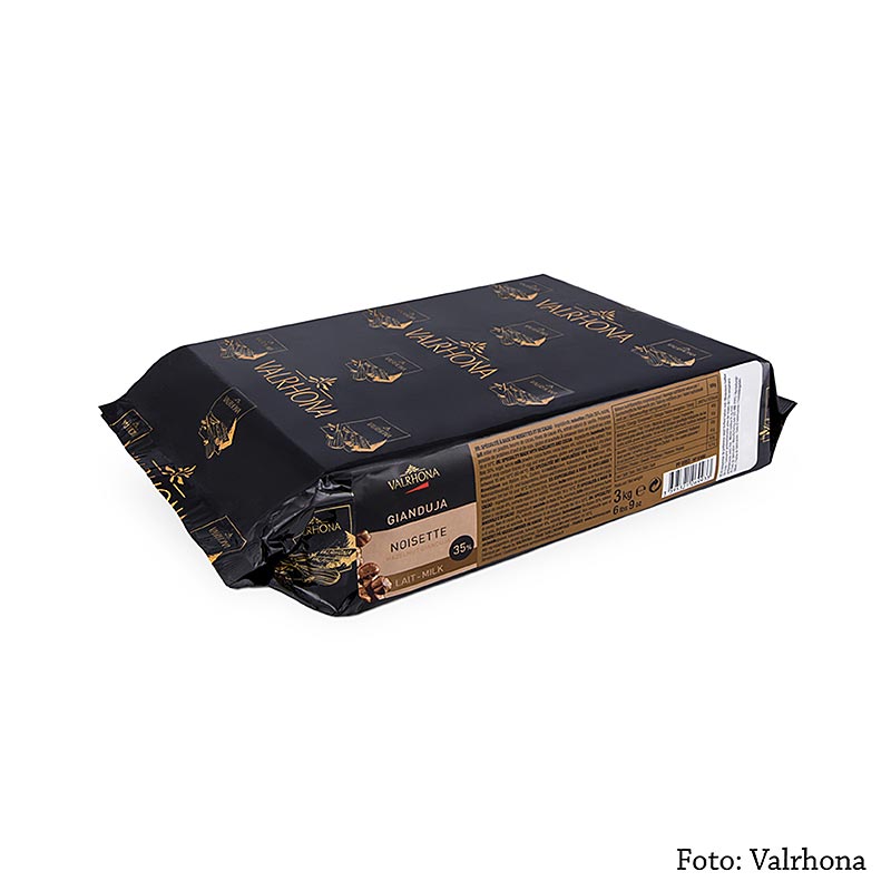 Gianduja Noisette lait - Couverture claire au lait entier et aux noisettes, bloc, 3 kg
