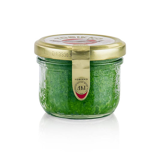 AKI - Original Tobiko - Fliegender Fisch-Rogen, grün, mit Wasabi, 90 g