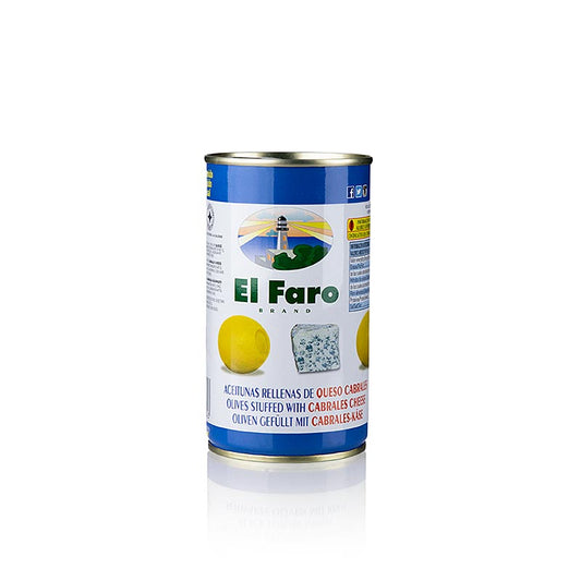Olive verdi, senza nocciolo, con formaggio blu, El Faro, 350 g