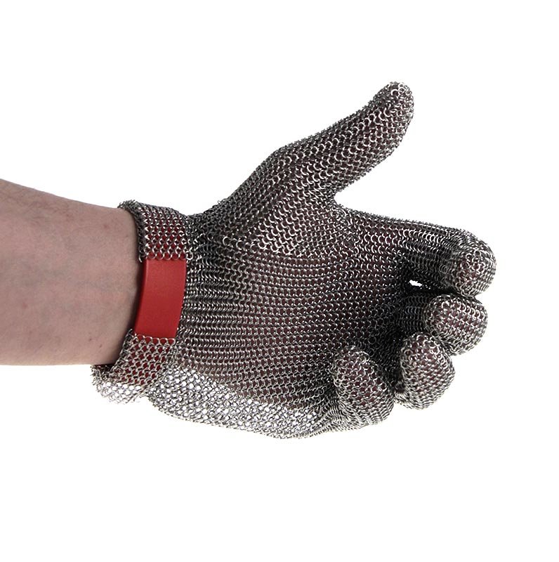 Guanto per ostriche Euroflex - Guanto a maglia metallica, taglia M (2), rosso, 1 pezzo | Non alimentare / Ferramenta / Accessori per barbecue | thungourmet